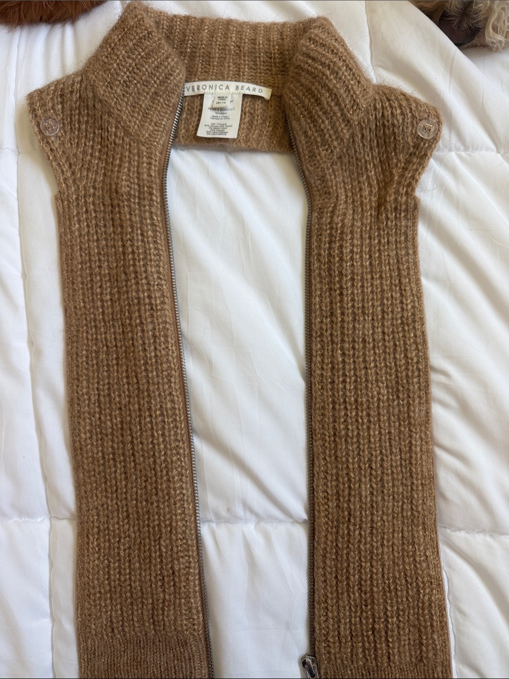Veronica Beard walnut alpaca dickie